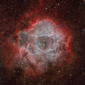Preview wallpaper nebula, stars, lights, red, space