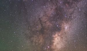 Preview wallpaper nebula, stars, night, tree, silhouette