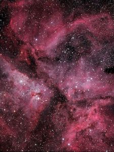 Preview wallpaper nebula, stars, pleiades, space, pink