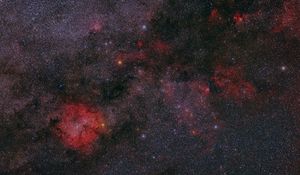 Preview wallpaper nebula, stars, red, space, galaxy