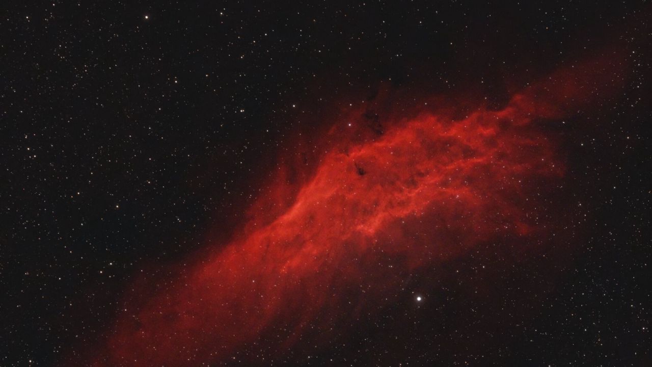 Wallpaper nebula, stars, red, universe, space