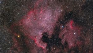 Preview wallpaper nebula, stars, space, pink, background