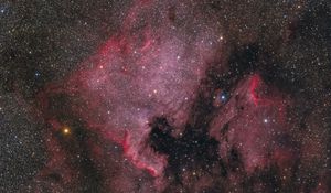 Preview wallpaper nebula, stars, space, pink, background