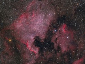 Preview wallpaper nebula, stars, space, pink, background