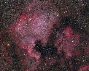 Preview wallpaper nebula, stars, space, pink, background