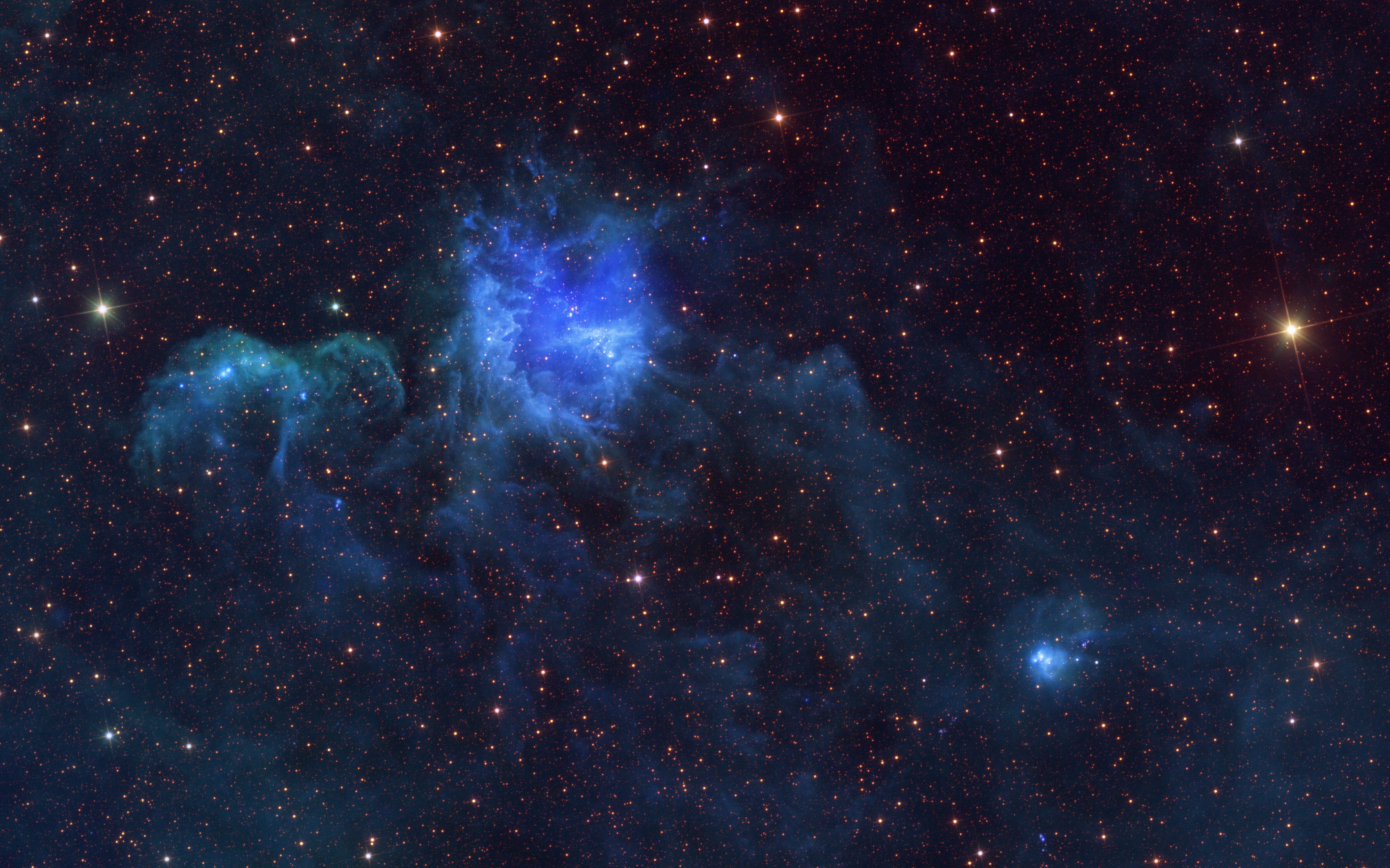 Download Wallpaper 3840x2400 Nebula Stars Space Blue 4k Ultra Hd 16