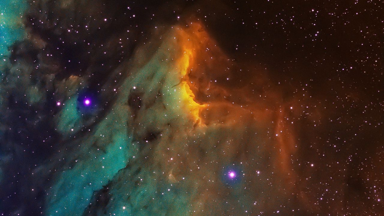 Wallpaper nebula, stars, space, multicolored