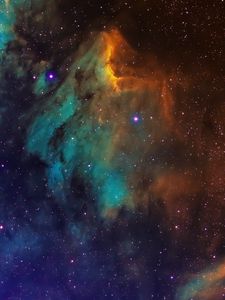 Preview wallpaper nebula, stars, space, multicolored