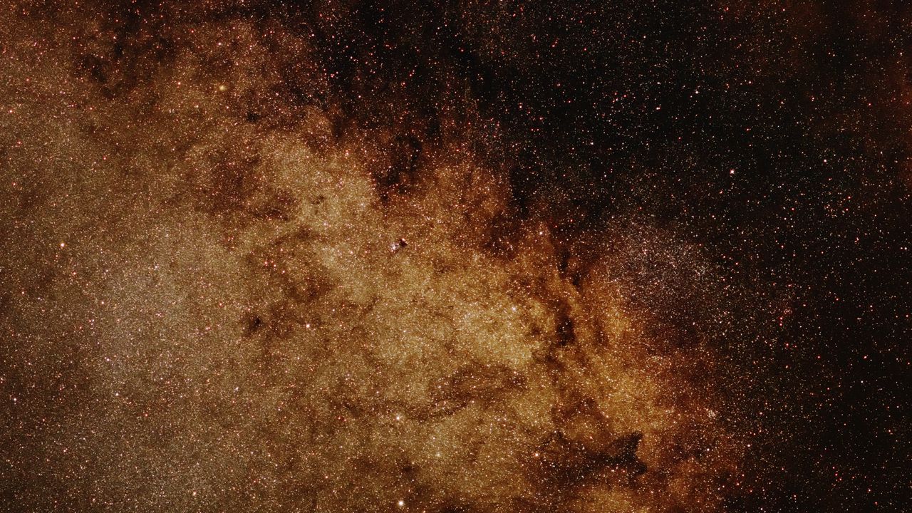 Wallpaper nebula, stars, space, brown