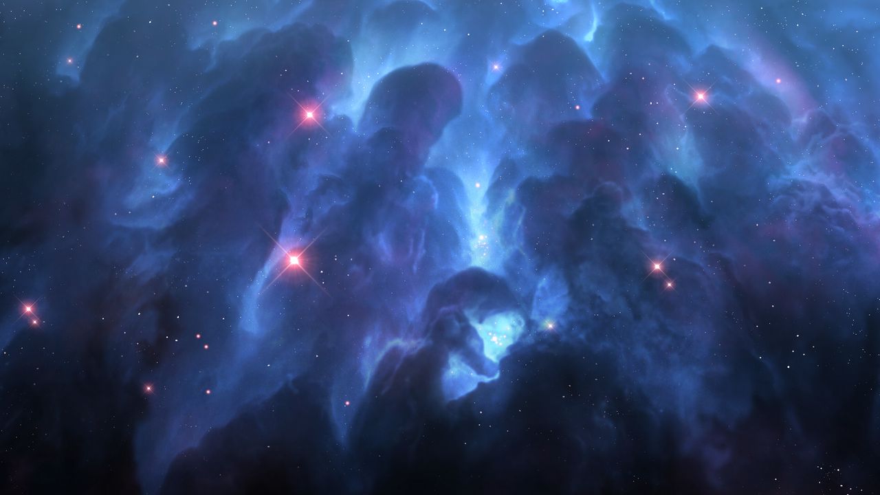 Wallpaper nebula, stars, space, galaxy, art
