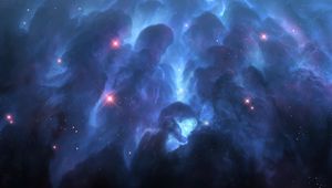 Preview wallpaper nebula, stars, space, galaxy, art