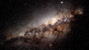Preview wallpaper nebula, stars, space, universe, brown