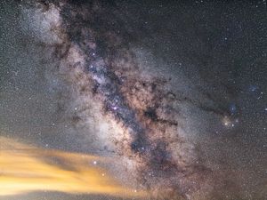 Preview wallpaper nebula, stars, space, glow, galaxy