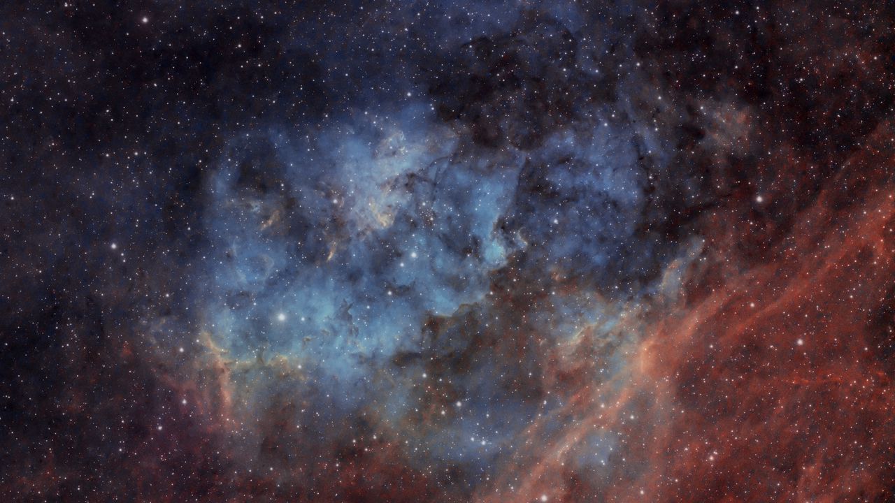 Wallpaper nebula, stars, space, galaxy, glow
