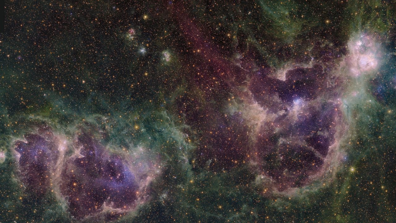 Wallpaper nebula, stars, space, universe, colorful, pleiad