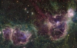 Preview wallpaper nebula, stars, space, universe, colorful, pleiad