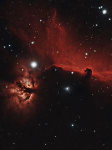 Preview wallpaper nebula, stars, space, galaxy, red