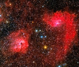 Preview wallpaper nebula, stars, space, glow, light