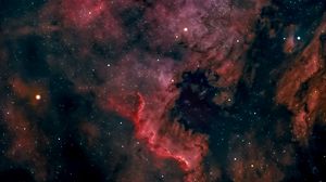 Preview wallpaper nebula, stars, space, dark, purple