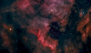 Preview wallpaper nebula, stars, space, dark, purple