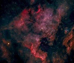 Preview wallpaper nebula, stars, space, dark, purple