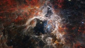 Preview wallpaper nebula, stars, space, glow, background