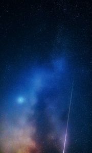 Preview wallpaper nebula, stars, starfall, glow, colorful