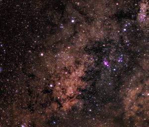 Preview wallpaper nebula, stars, universe, space, brown