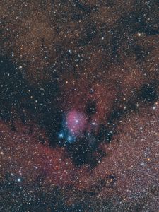 Preview wallpaper nebula, stars, universe, galaxy, red