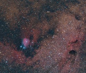 Preview wallpaper nebula, stars, universe, galaxy, red