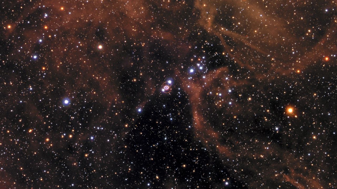 Wallpaper nebula tarantula, starry sky, galaxy, sn 1987a