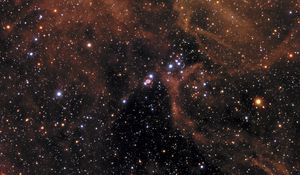 Preview wallpaper nebula tarantula, starry sky, galaxy, sn 1987a