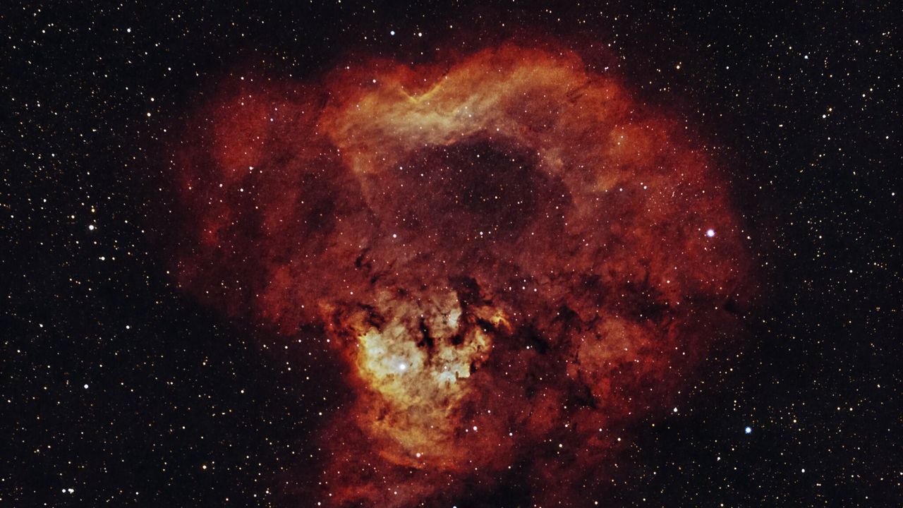 Wallpaper nebula, universe, galaxy, stars, space, red