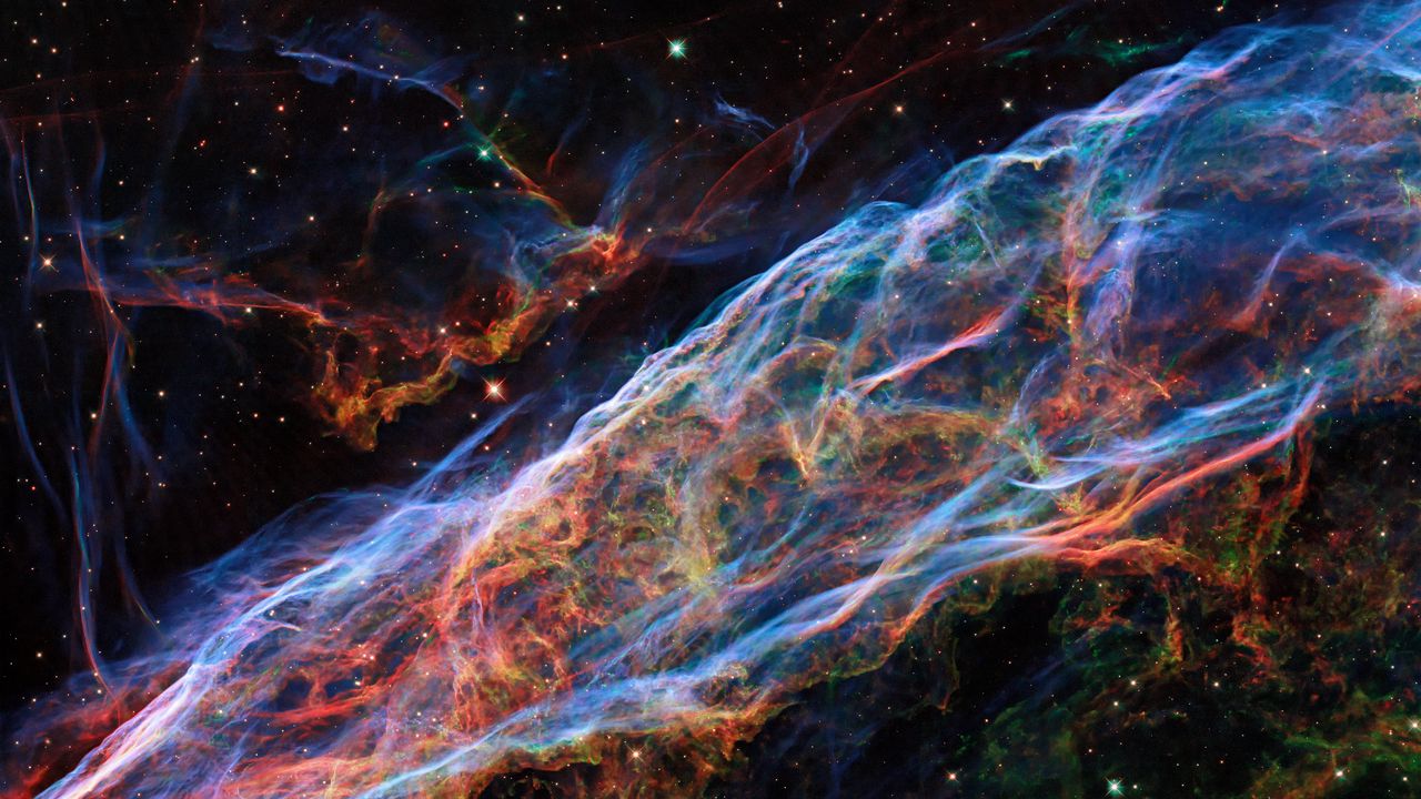 Wallpaper nebula veil, nebula, glow, stars, space