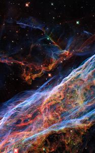 Preview wallpaper nebula veil, nebula, glow, stars, space
