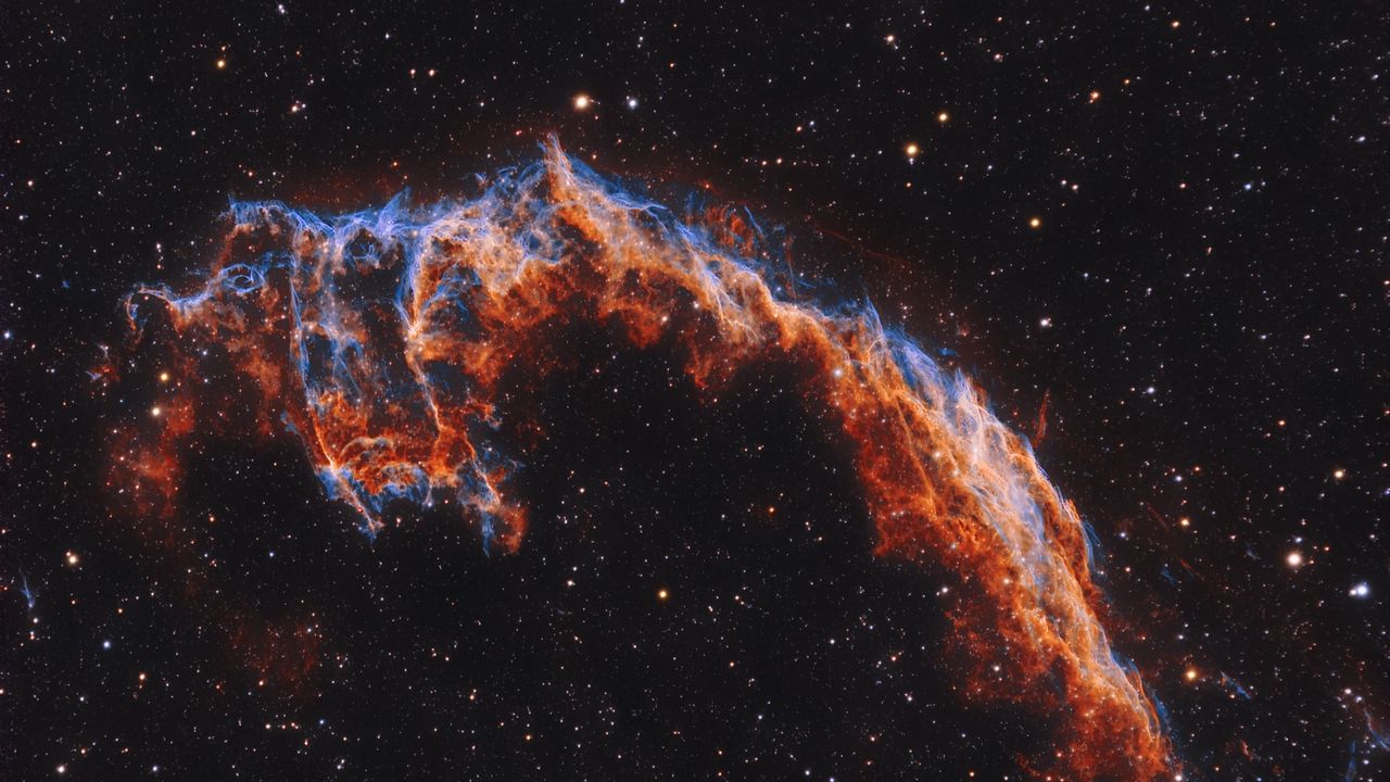 Wallpaper nebula veil, nebula, stars, glare, space