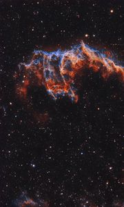 Preview wallpaper nebula veil, nebula, stars, glare, space