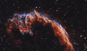 Preview wallpaper nebula veil, nebula, stars, glare, space