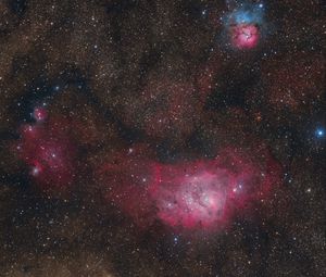 Preview wallpaper nebulae, stars, space, dark