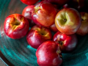 Preview wallpaper nectarines, fruit, plate