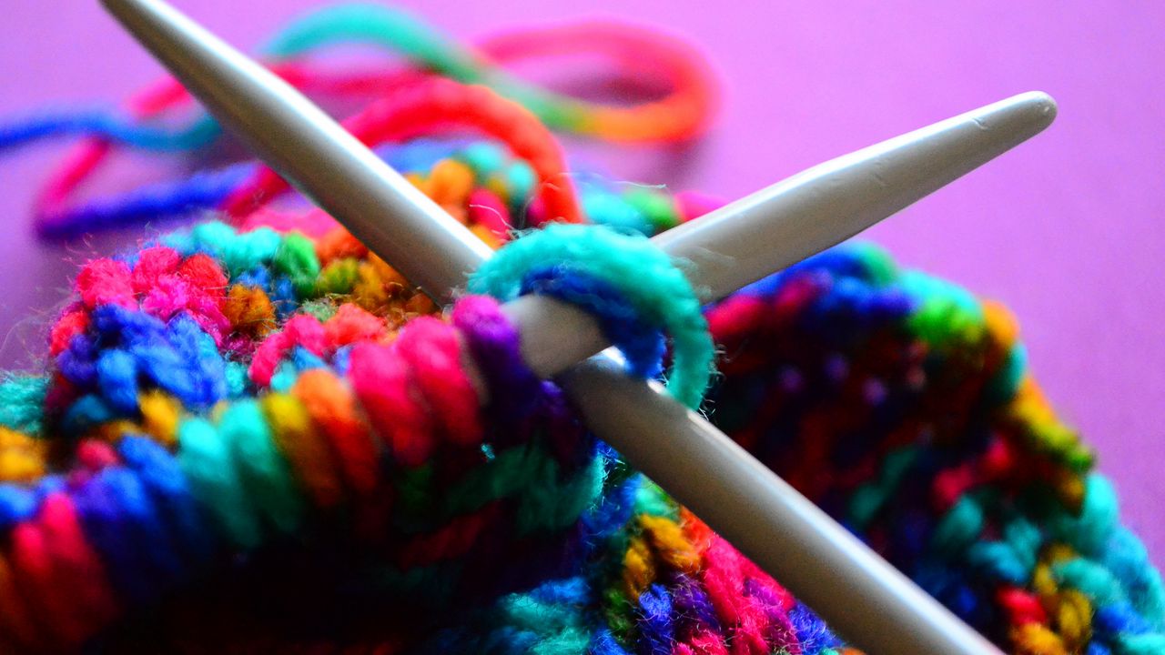 Wallpaper needles, thread, knitting