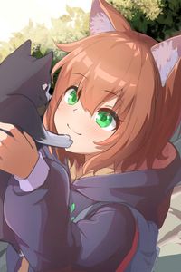 Preview wallpaper neko, ears, cat, anime, cute