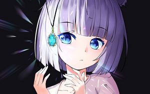 Preview wallpaper neko, ears, crystal, anime, art