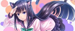 Preview wallpaper neko, ears, gesture, anime, cute