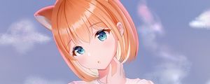 Preview wallpaper neko, ears, glance, anime, art