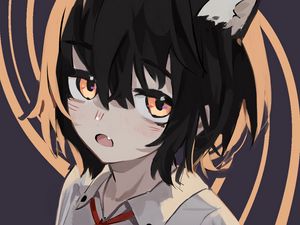 Preview wallpaper neko, ears, glance, anime