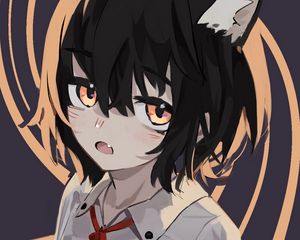 Preview wallpaper neko, ears, glance, anime