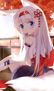 Preview wallpaper neko, ears, glance, anime, art, cute