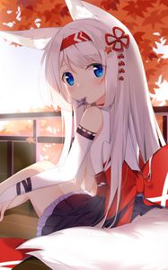 Preview wallpaper neko, ears, glance, anime, art, cute