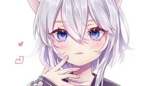 Preview wallpaper neko, ears, glance, anime, cute